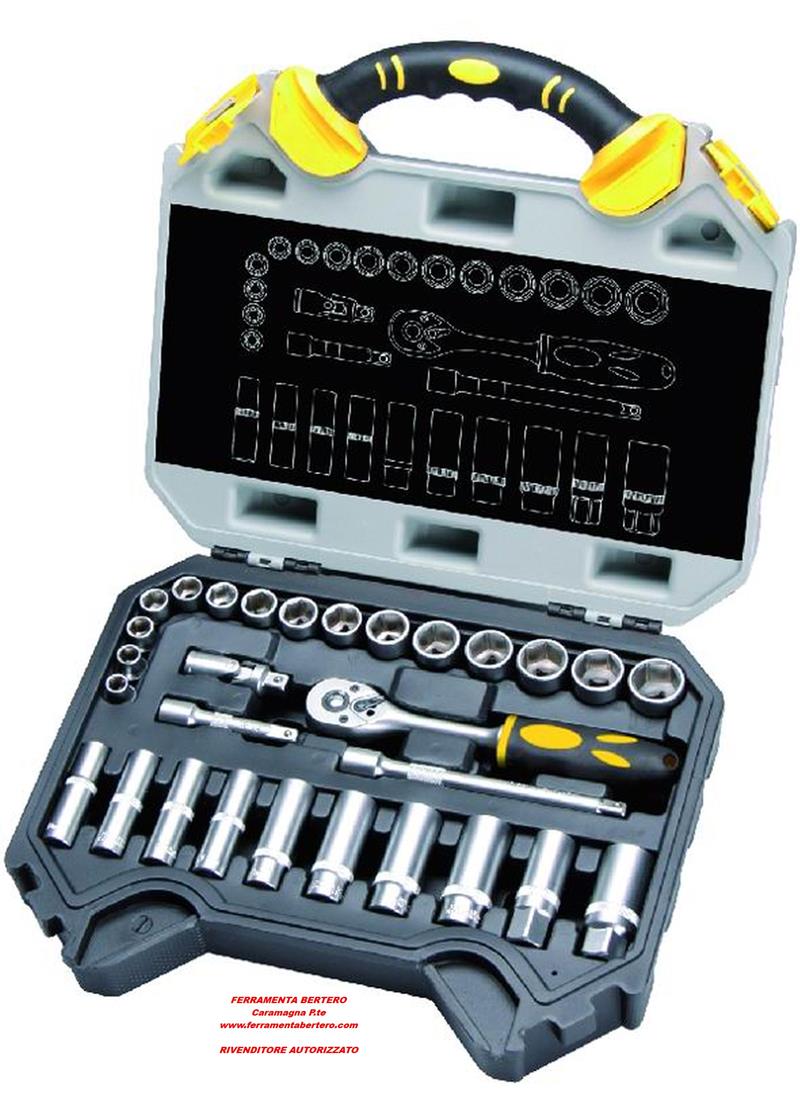 CASSETTE VIGOR CHIAVI BUSSOLA CRV 3/8" EXAGONAL PEZZI 29